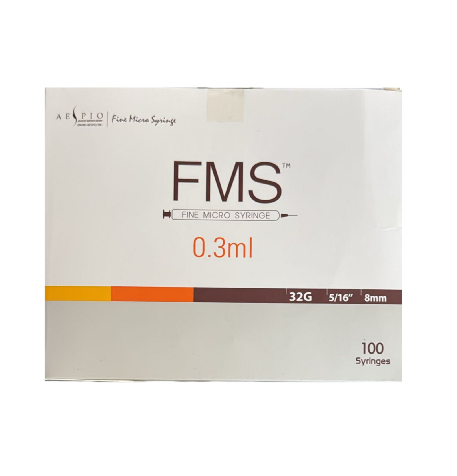 FMS Syringes 32G × 0.3ML 100 PER BOX