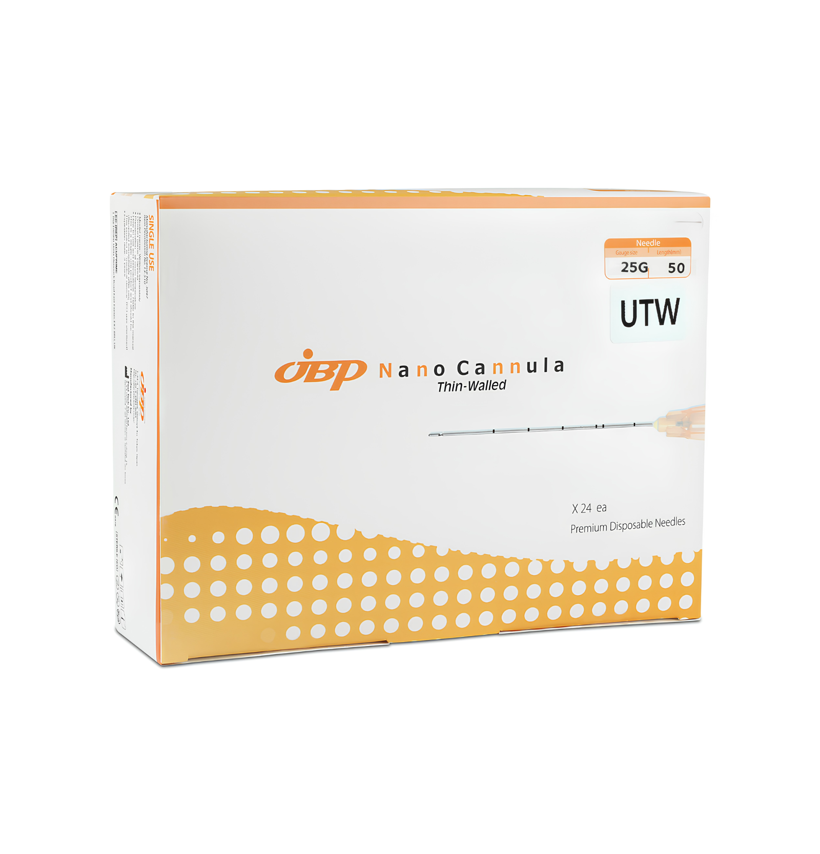 JBP Nano Cannula 25g-50mm 24 Needles