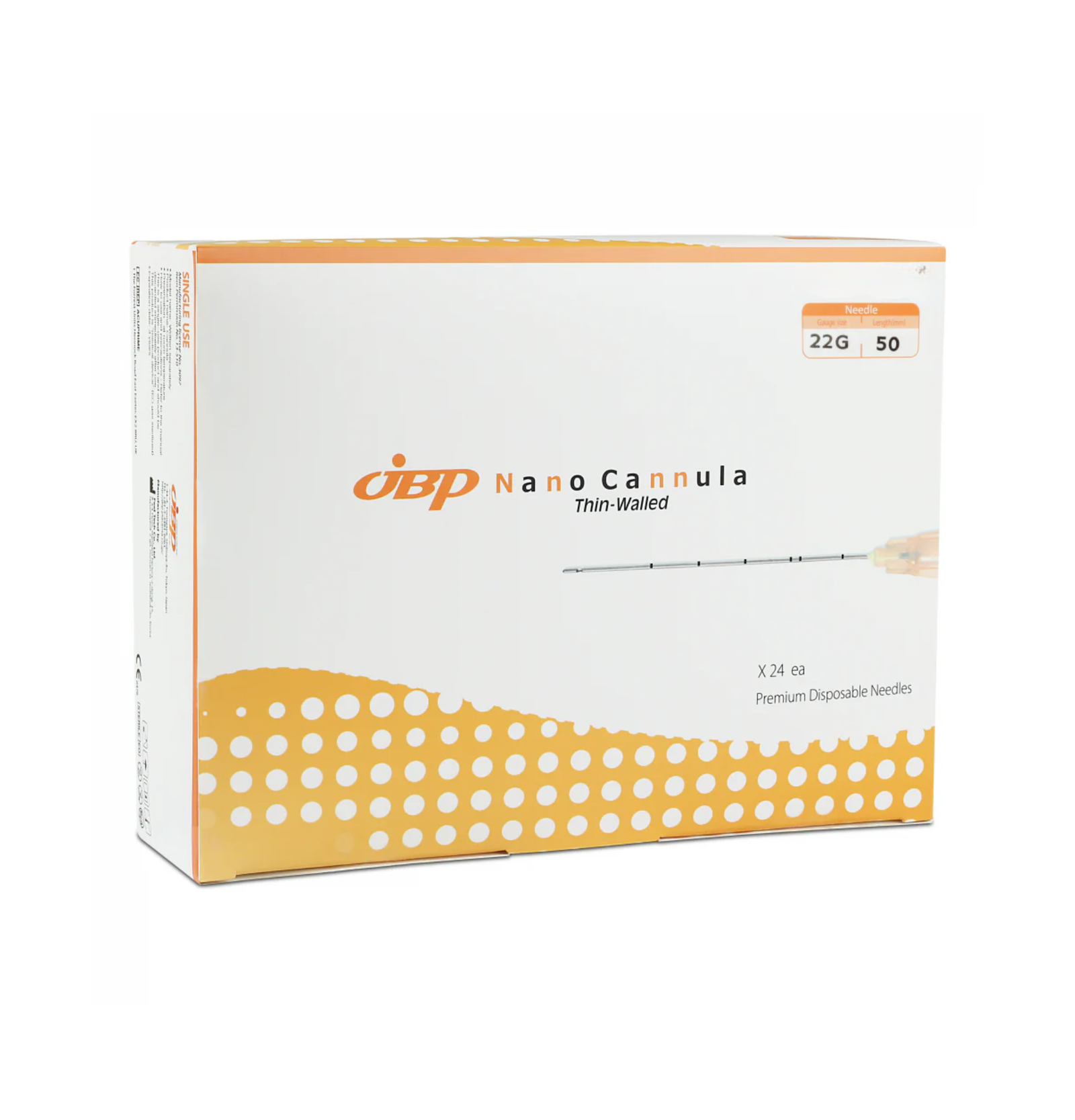 Jbp Nano Cannula 22G 50mm UTW (24 needles)
