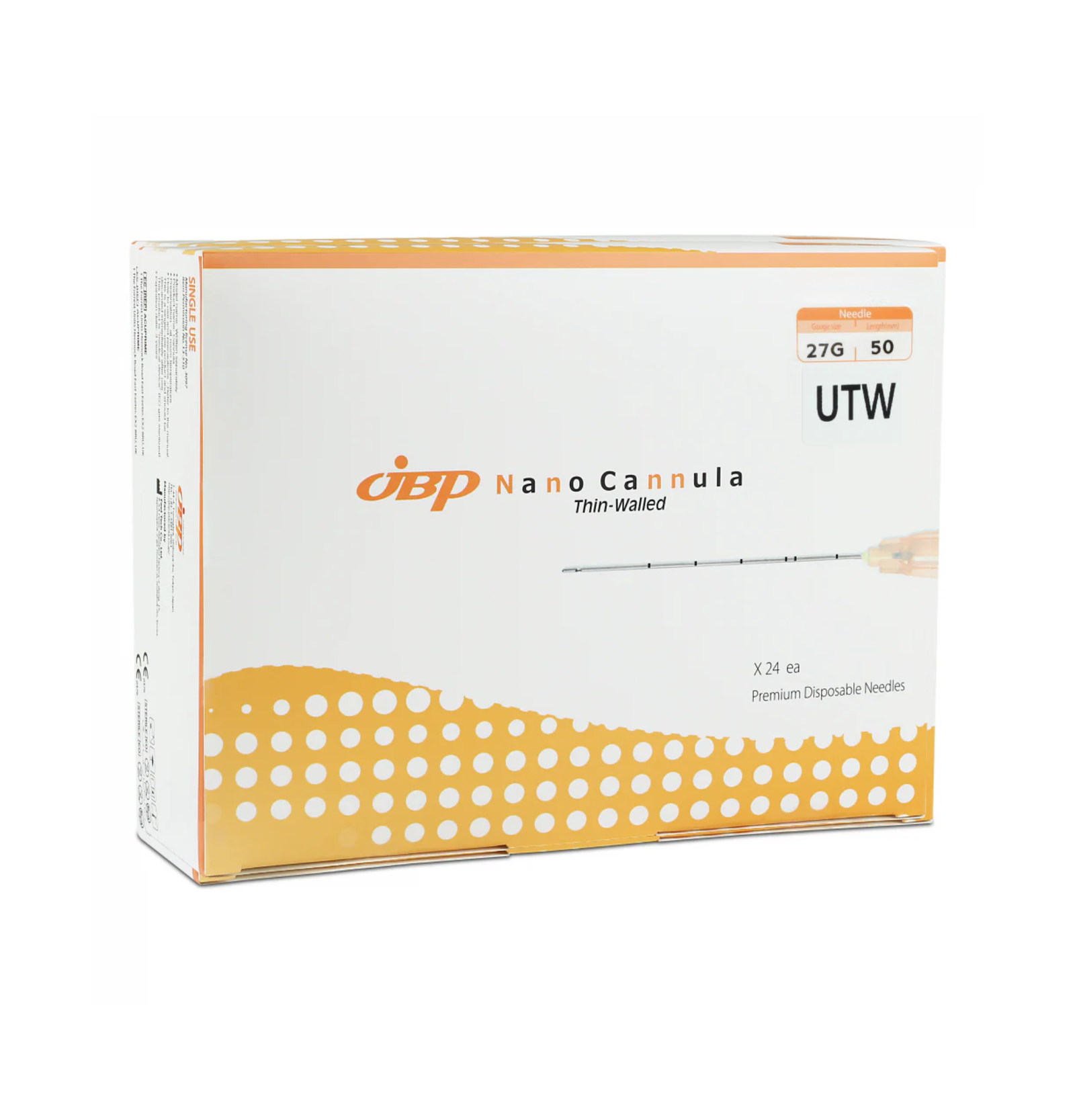 Jbp Nano Cannula 27G 50mm UTW (24 needles)