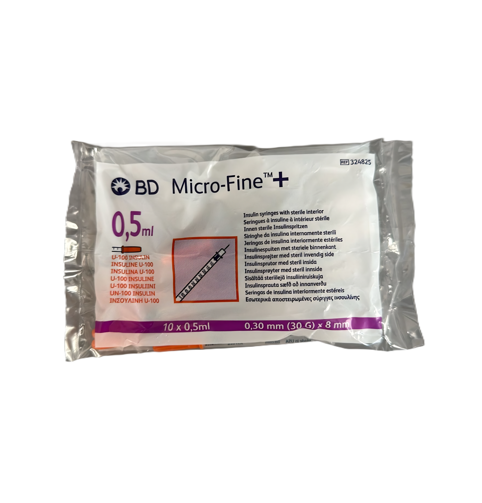 BD Micro-Fine Plus Insulin Syringes 0.5 mL 30G × 8 mm (10 Pack)